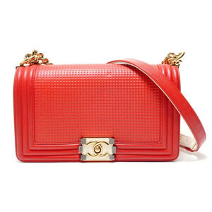 Chanel Boy Shoulder Bag, Red